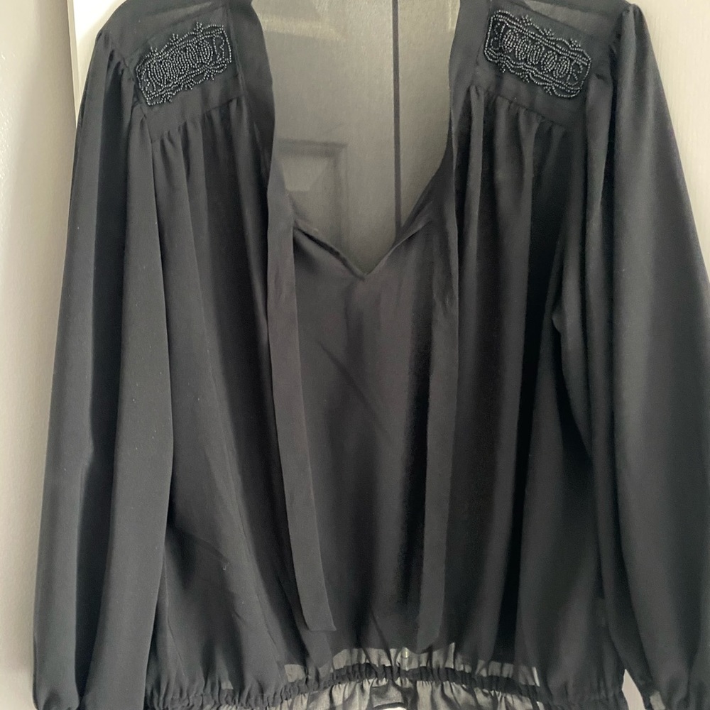 Sheer Beaded Blouse